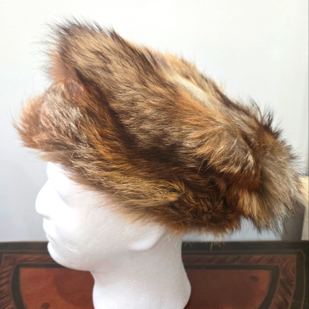 Vintage Red Fox Fur Hat